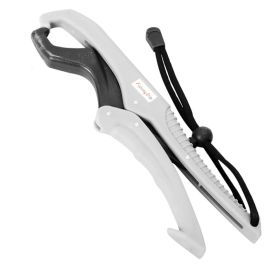 Fish Lip Gripper Grip Bass Trout ABS Plastic Lipgrip Floating Fishing Pliers Floating Controller Fishing Tool Tackle (Color: White)